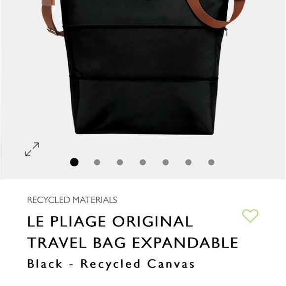 Longchamp le pliage original travel bag expandable in black nwt - Picture 3 of 3